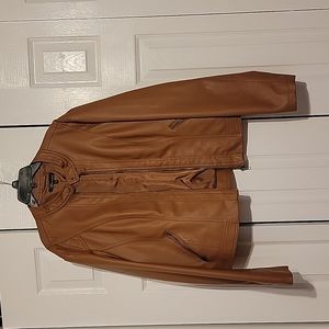 Women's Baccini  light brown XL leather jacket